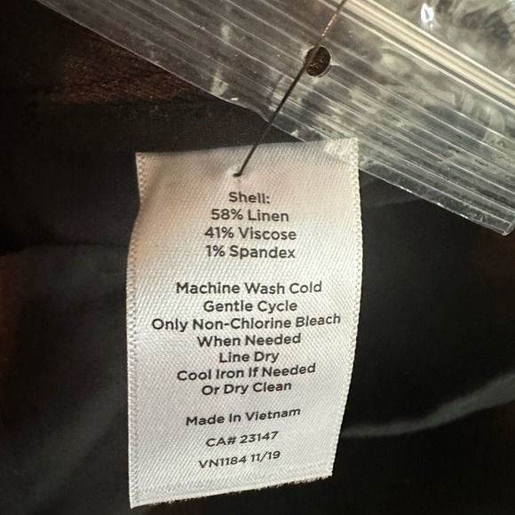 Talbots Linen Blend Black Pants Size US 20W - Picture 6 of 9